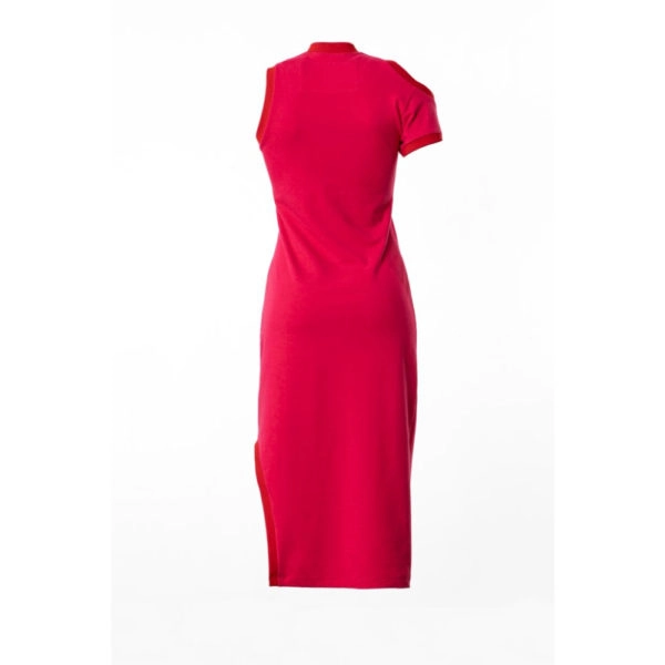 Talented Asymmetric jersey red dress, view 4