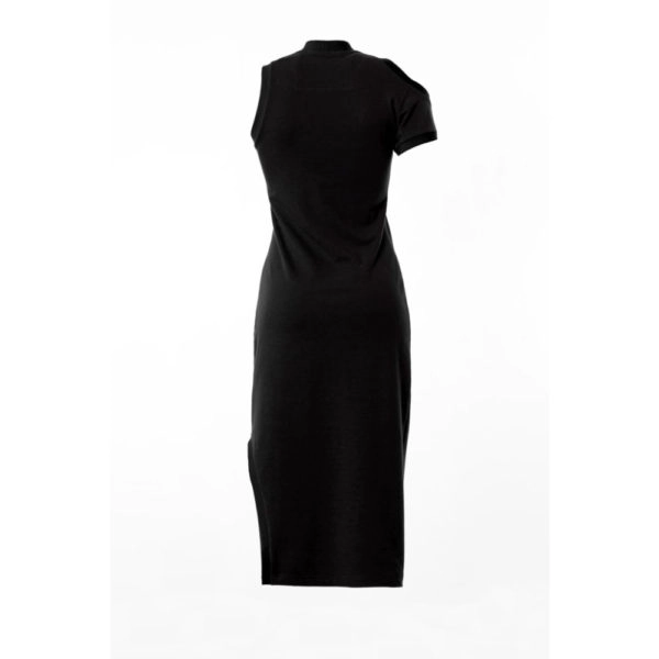 Talented Asymmetric jersey black dress, view 5