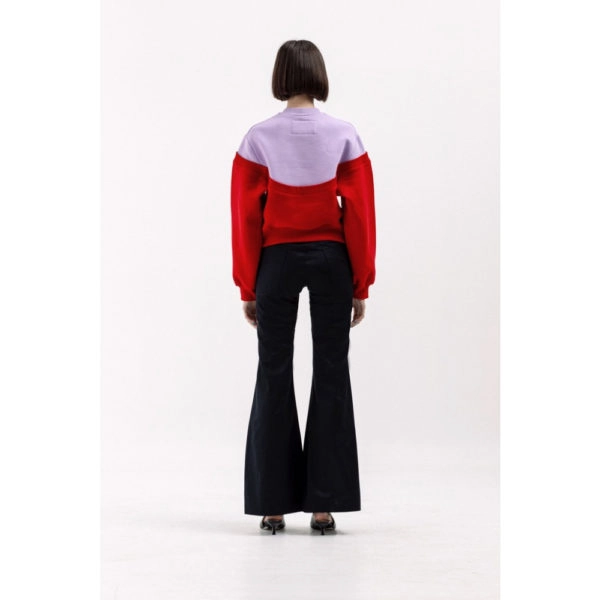 Talented Two colored red sweatshirt Top, view 4