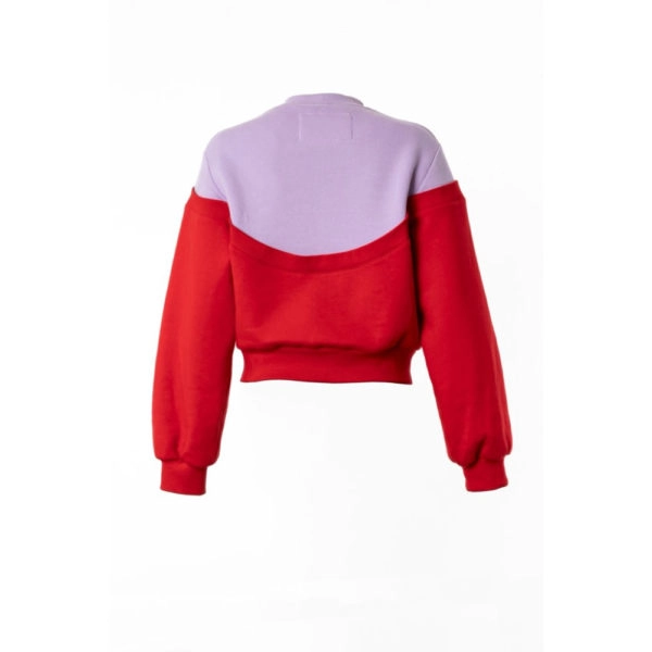Talented Two colored red sweatshirt Top, view 5