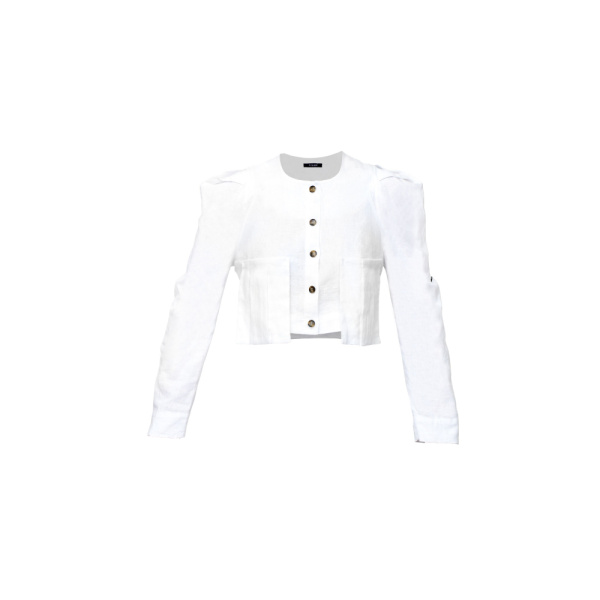 Marie linen short jacket Clothing emerging designer Luxury Shoes 