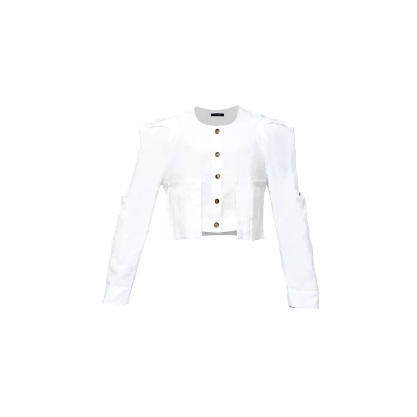Marie linen short jacket Clothing emerging designer Luxury Shoes 