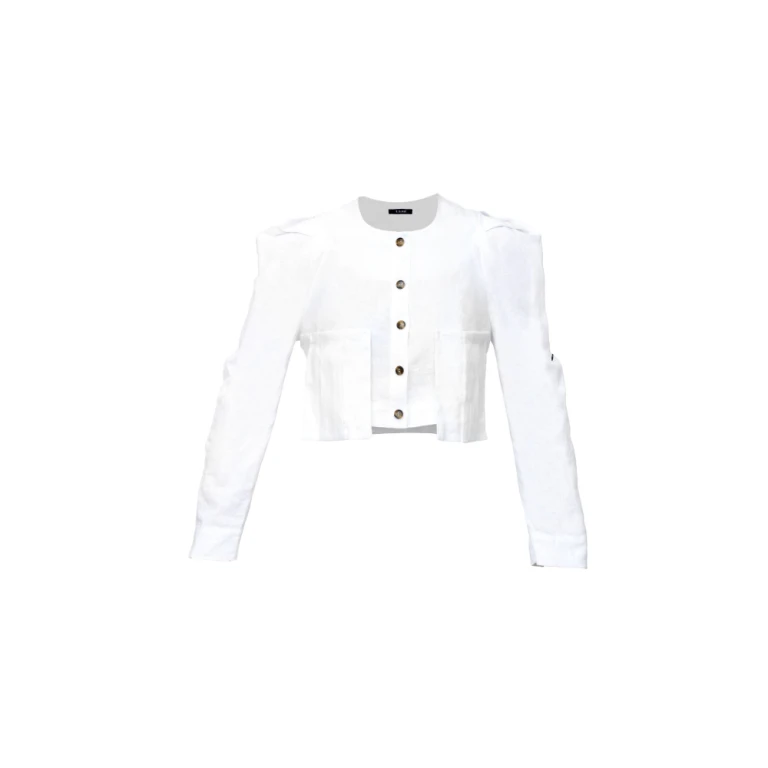 Marie linen short jacket Clothing emerging designer Luxury Shoes 