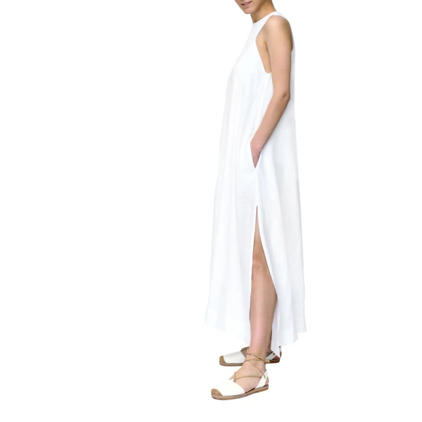 Geometry linen dress Clothing dress Luxury Shoes 