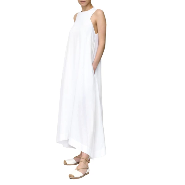 Geometry linen dress Clothing dress Luxury Shoes 