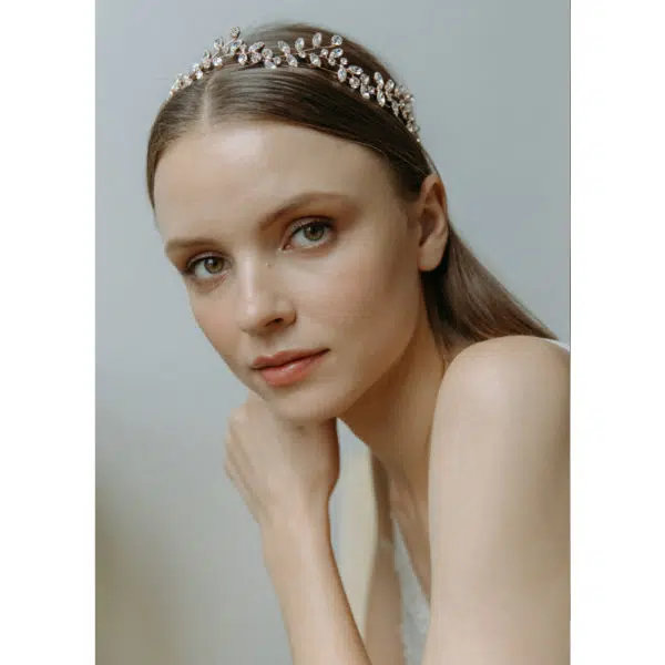 Jennifer Behr Vera crystal circlet crown, view 5