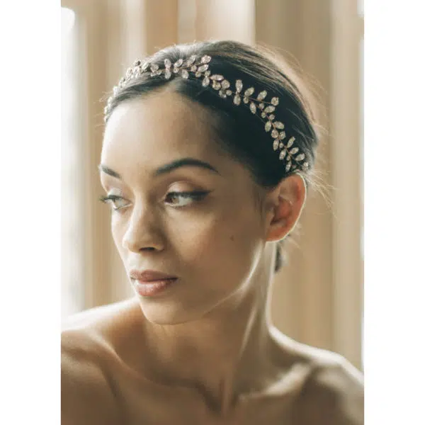 Jennifer Behr Vera crystal circlet crown, view 2