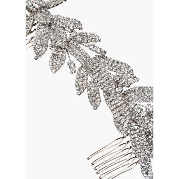 Jennifer Behr Arielle chignon crystal wrap with double comb, view 4
