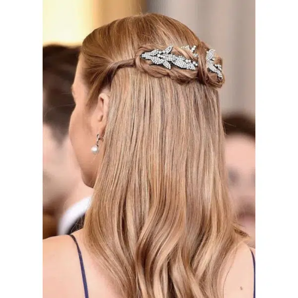 Jennifer Behr Arielle chignon crystal wrap with double comb, view 3