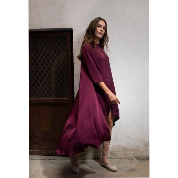Arena Martinez Alma Burdeos shirt dress, view 4