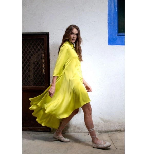 Arena Martinez Alma lima shirt dress, view 4