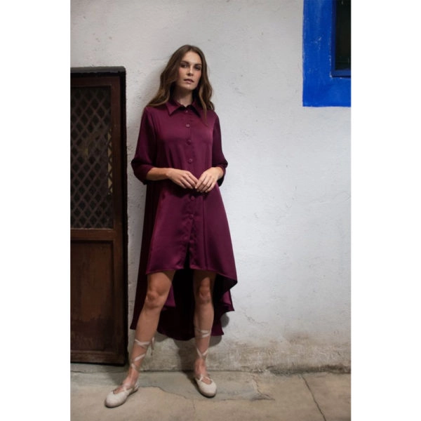 Arena Martinez Alma Burdeos shirt dress, view 2