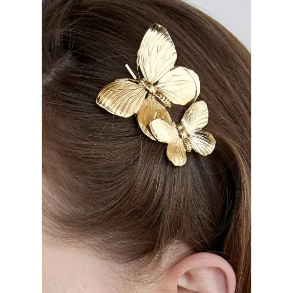 Jennifer Behr Mazarine gold bobby pins, view 3