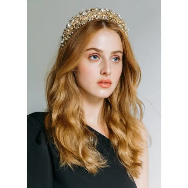 Jennifer Behr Astoria crystal headband, view 2