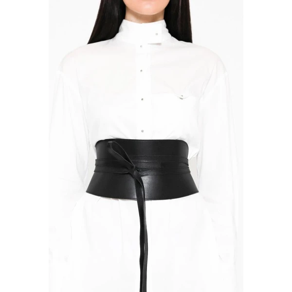 black corset belt Corset Black leather Belt Accessories British designer Luxury Shoes 