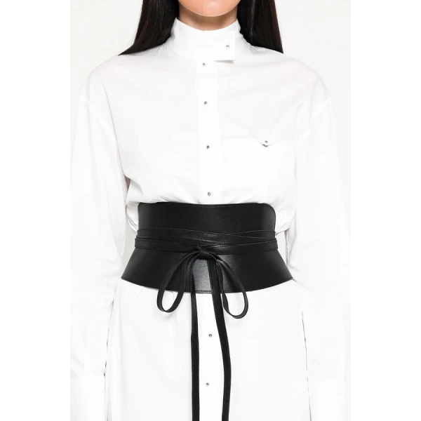 black corset belt Corset Black leather Belt Accessories British designer Luxury Shoes 