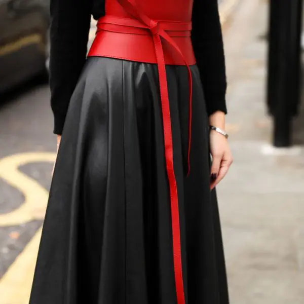 Pritch London Corset Rebel Red Leather Belt, view 2