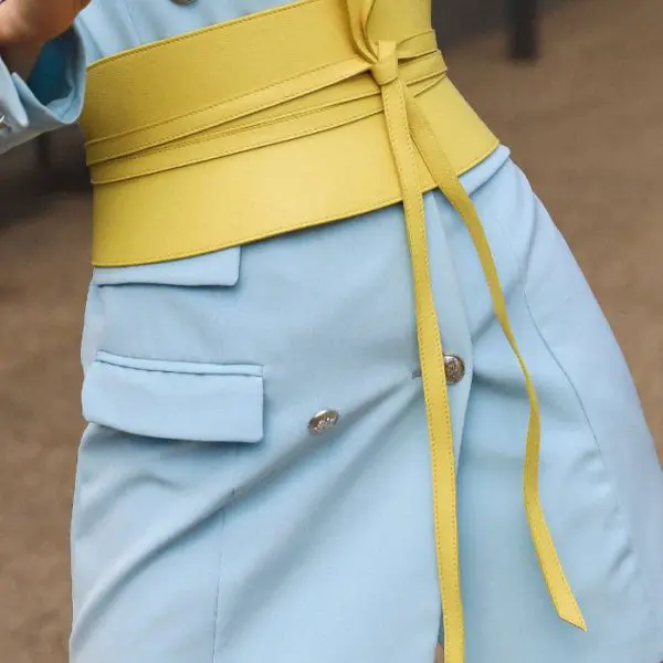 Pritch London Corset  Yellow Leather  Belt, view 2