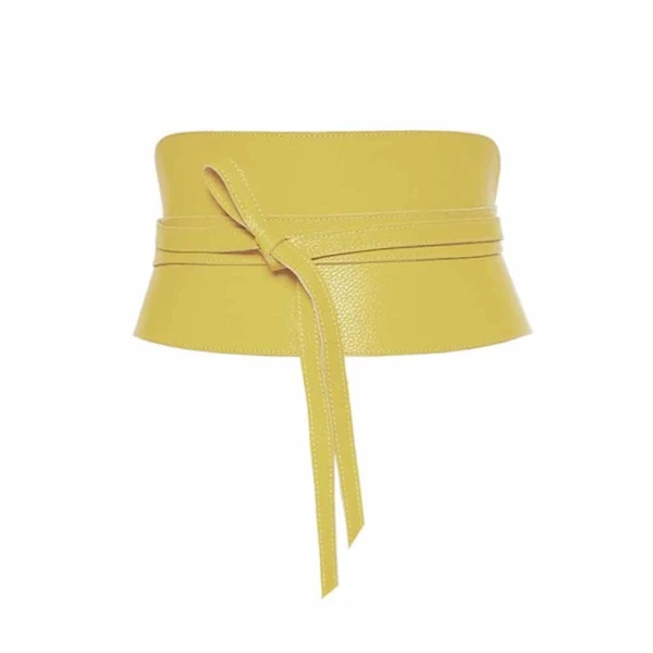 Corset  Yellow Leather  Belt Accessories British designer Luxury Shoes 
