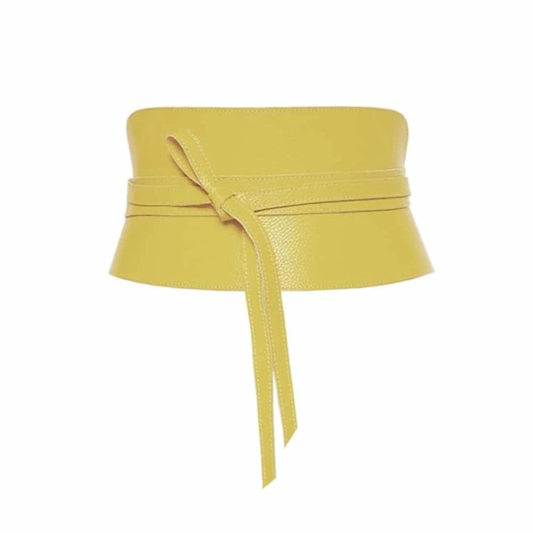 Corset  Yellow Leather  Belt Accessories British designer Luxury Shoes 