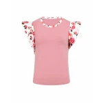 Dusky Pink Peony Ruffle Top Clothing designer Luxury Shoes 