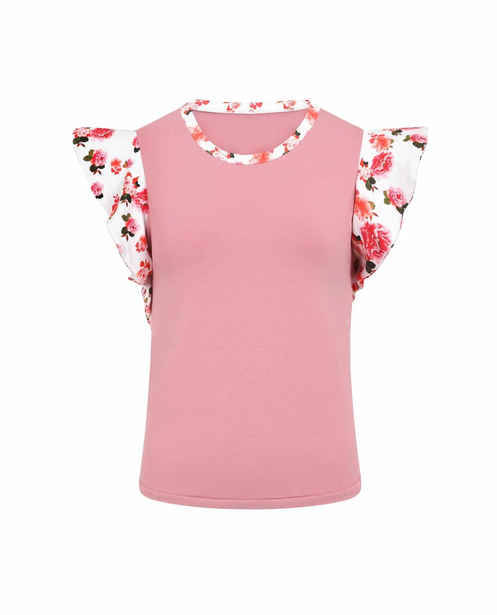DUSKY_PINK_PEONY_FRILL_TOP_SCD_2 Dusky Pink Peony Ruffle Top Clothing designer Luxury Shoes