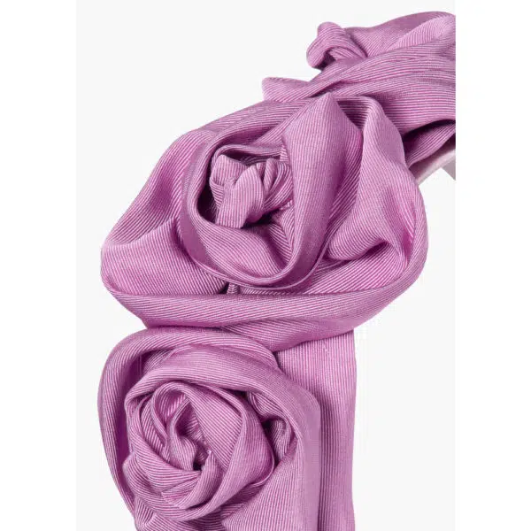 Jennifer Behr Triple rosette in silk faille headband, view 4