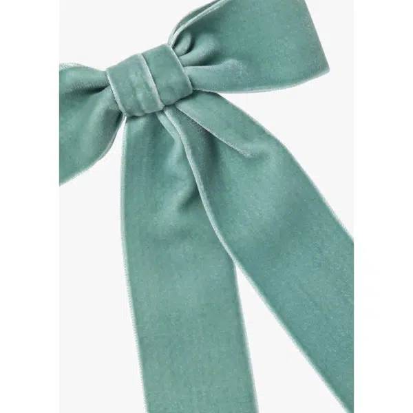 Jennifer Behr Vintage wide velvet bow barrette, view 3