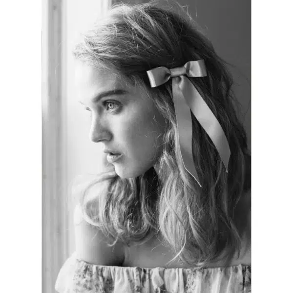 Jennifer Behr Satin bow barrette, view 2