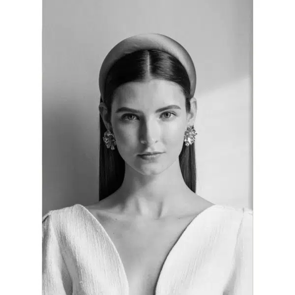 Jennifer Behr Thada headband in satin, view 3