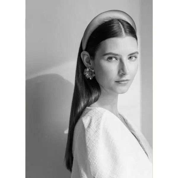 Jennifer Behr Thada headband in satin, view 2