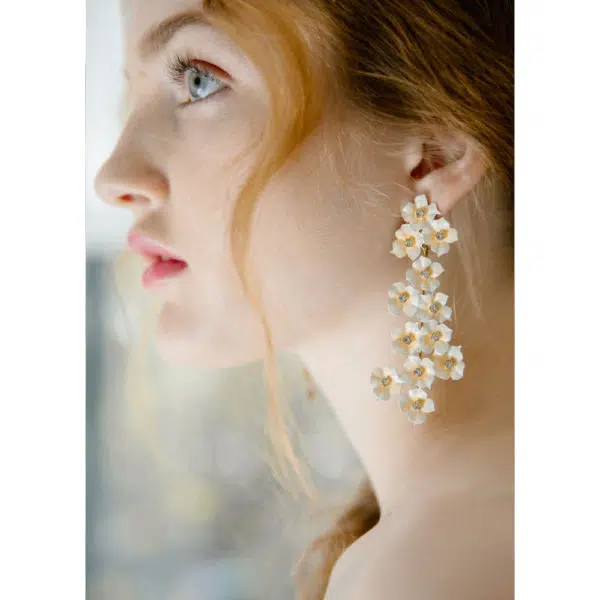 Jennifer Behr Cassiopia earrings champagne, view 3