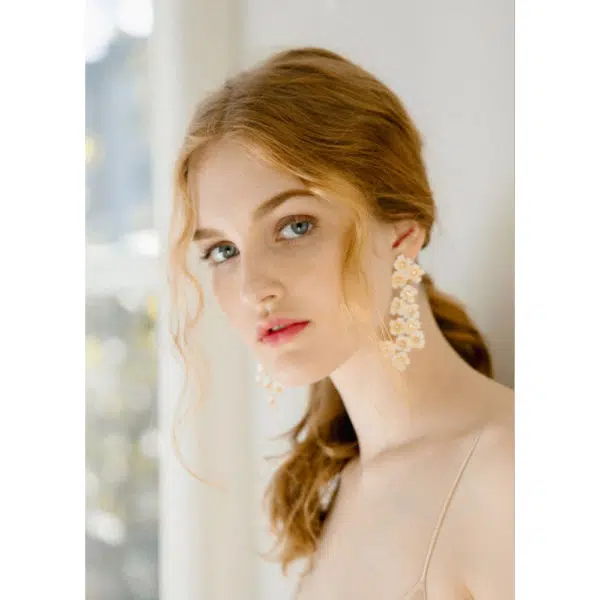 Jennifer Behr Cassiopia earrings champagne, view 2