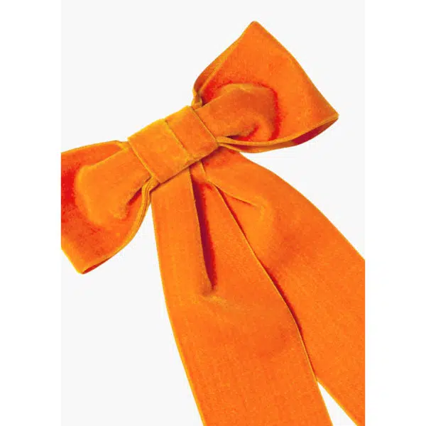 Jennifer Behr Vintage wide velvet bow barrette, view 3