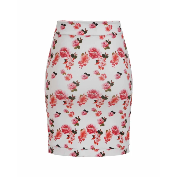 Pink Peony Jersey Skirt Clothing cotton jersey Luxury Shoes 