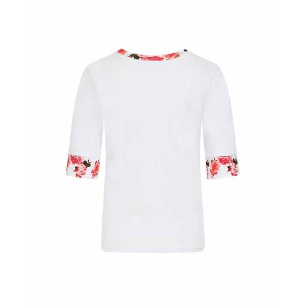 White Peony Sleeve Top Clothing designer print Luxury Shoes 
