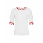 White Peony Sleeve Top Clothing designer print Luxury Shoes 