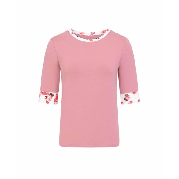 Dusky Pink Peony Sleeve Top Clothing Designer top Luxury Shoes 