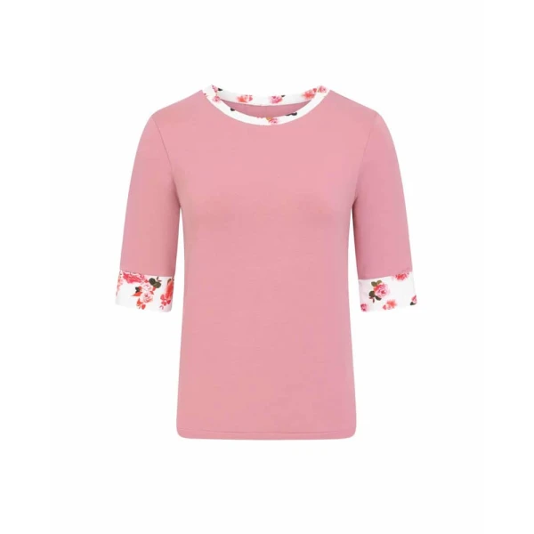 Dusky Pink Peony Sleeve Top Clothing Designer top Luxury Shoes 