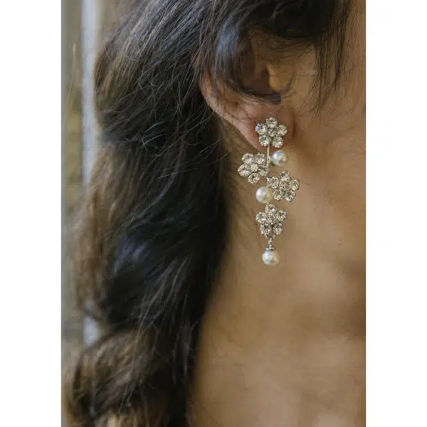 Jennifer Behr Aria crystal earrings, view 2