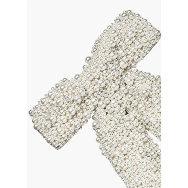 Jennifer Behr Bailey bow pearl barrette, view 4