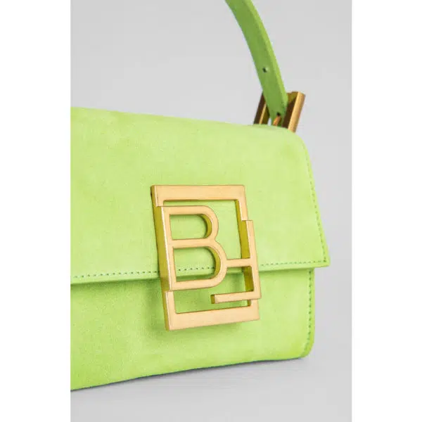 By Far Fran bright green suede leather bag, view 3