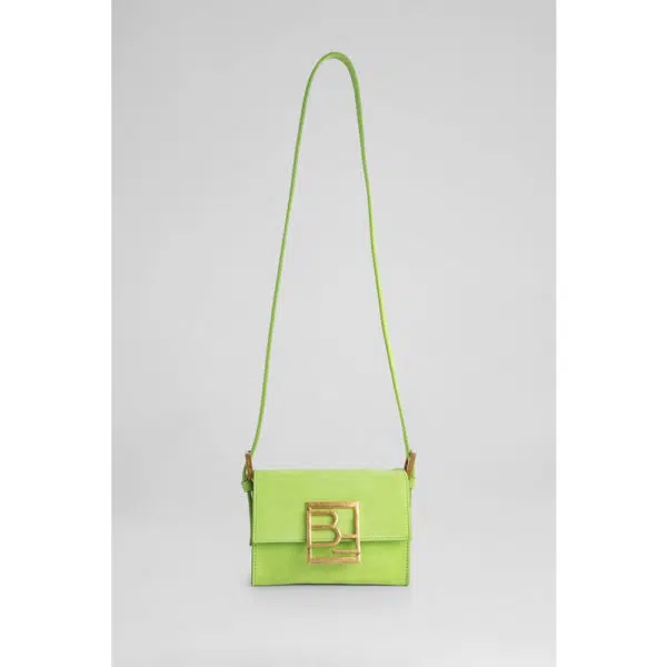 By Far Fran bright green suede leather bag, view 7