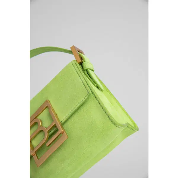 By Far Fran bright green suede leather bag, view 4