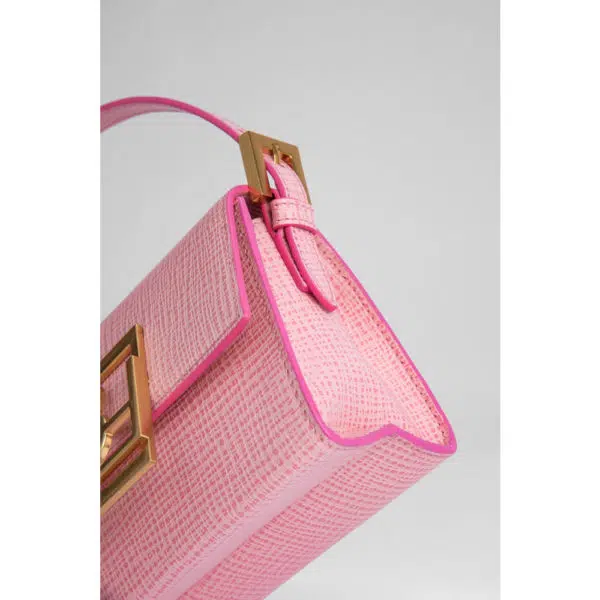 By Far Fran venus embossed leather bag, view 4