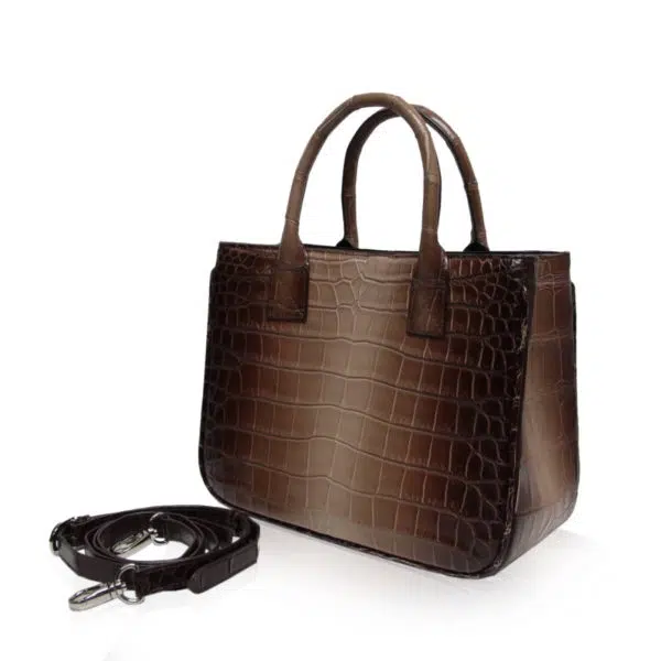 Bangkok Bootery Caddy crocodile belly leather handbag, view 2
