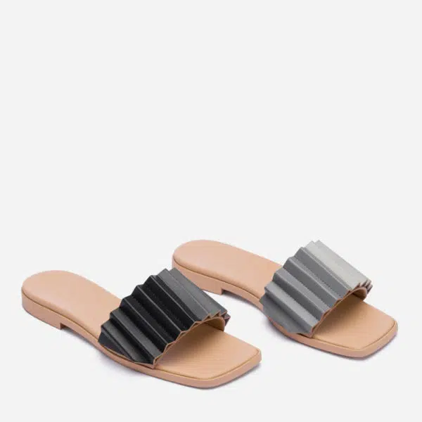 Mlouye Louise slide black and grey sandal, view 2