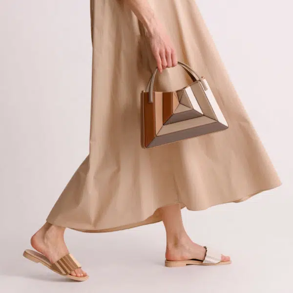 Mlouye Louise slide buttermilk sandal, view 2
