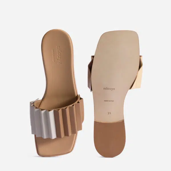 Mlouye Louise slide buttermilk sandal, view 6