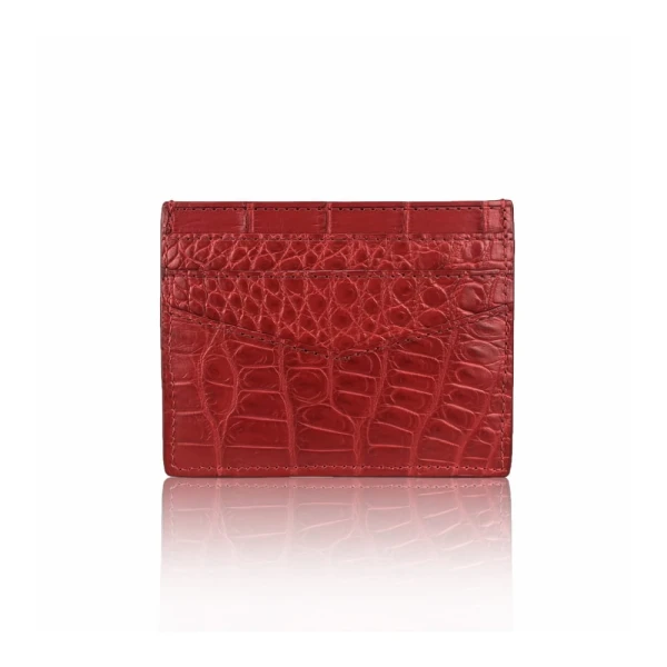 Crocodile matte tan cardholder Accessories Bangkok Bootery Luxury Shoes 